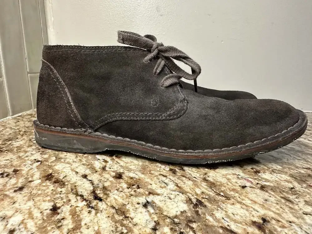 John Varvatos Star USA Hipster Suede‎ Chukka Boots with Tire Tread Sole B2